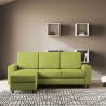 3-Sitzer Sofa mit Pouf, 208 cm, Stoff, Wohnzimmer, Sakar 180P 