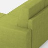 3-Sitzer Sofa mit Pouf, 208 cm, Stoff, Wohnzimmer, Sakar 180P 
