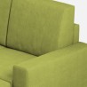 3-Sitzer Sofa mit Pouf, 208 cm, Stoff, Wohnzimmer, Sakar 180P 