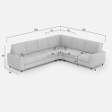 Großes Ecksofa aus Stoff, 6 Sitzplätze, 286x246 cm, modern, Sakar 18AG 
