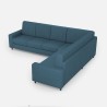Großes Ecksofa aus Stoff, 6 Sitzplätze, 286x246 cm, modern, Sakar 18AG 