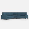 Großes Ecksofa aus Stoff, 6 Sitzplätze, 286x246 cm, modern, Sakar 18AG 