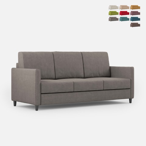 3-Sitzer Design Sofa 198cm im modernen Stoff gepolstert Karay 180 Aktion