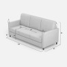 3-Sitzer Design Sofa 198cm im modernen Stoff gepolstert Karay 180 