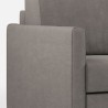 Design-Sofa, 3-Sitzer, 198 cm, modernes gepolstertes Gewebe, Karay 180 