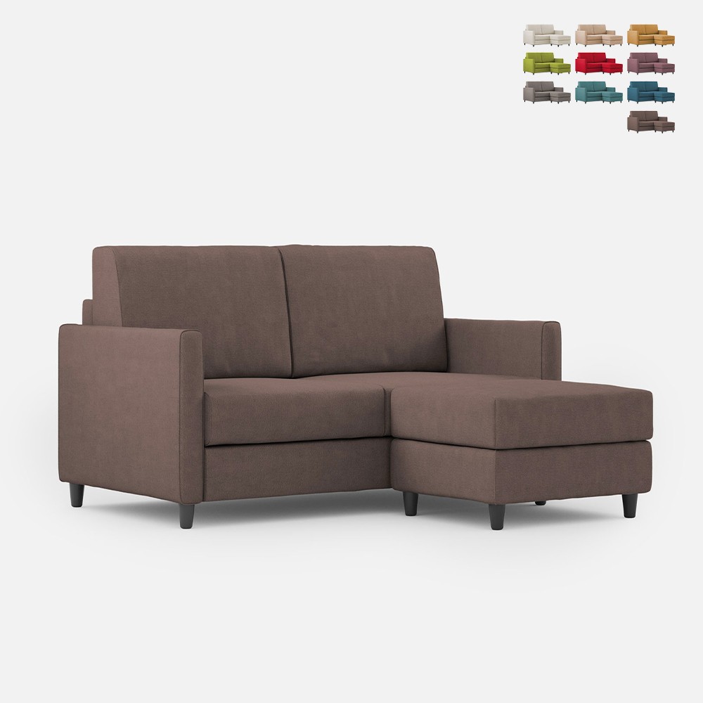 Moderner Zweisitzer-Stoffsofa 158cm mit Fußhocker Karay 140P