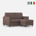Moderner Zweisitzer-Stoffsofa 158cm mit Fußhocker Karay 140P 