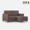 Moderner Zweisitzer-Stoffsofa 158cm mit Fußhocker Karay 140P 