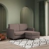 Moderner Zweisitzer-Stoffsofa 158cm mit Fußhocker Karay 140P Maße