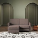 Moderner Zweisitzer-Stoffsofa 158cm mit Fußhocker Karay 140P 