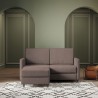 Moderner Zweisitzer-Stoffsofa 158cm mit Fußhocker Karay 140P 