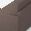 Moderner Zweisitzer-Stoffsofa 158cm mit Fußhocker Karay 140P 