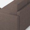 Moderner Zweisitzer-Stoffsofa 158cm mit Fußhocker Karay 140P 