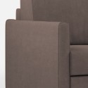 Moderner Zweisitzer-Stoffsofa 158cm mit Fußhocker Karay 140P 