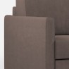 Moderner Zweisitzer-Stoffsofa 158cm mit Fußhocker Karay 140P 