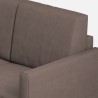 Moderner Zweisitzer-Stoffsofa 158cm mit Fußhocker Karay 140P 