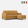3-Sitzer Sofa gepolstert in Stoff mit Hocker im modernen Stil Karay 180 
