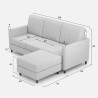 3-Sitzer Sofa gepolstert in Stoff mit Hocker im modernen Stil Karay 180 