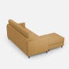 3-Sitzer Sofa gepolstert in Stoff mit Hocker im modernen Stil Karay 180 