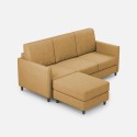 3-Sitzer Sofa gepolstert in Stoff mit Hocker im modernen Stil Karay 180 