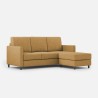 3-Sitzer Sofa gepolstert in Stoff mit Hocker im modernen Stil Karay 180 