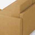 3-Sitzer Sofa gepolstert in Stoff mit Hocker im modernen Stil Karay 180 