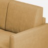 3-Sitzer Sofa gepolstert in Stoff mit Hocker im modernen Stil Karay 180 