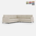 Design-Ecksofa 6-Sitzer 281x221cm in modernem Stoff Karay 18AG Aktion