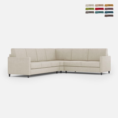Design-Ecksofa 6-Sitzer 281x221cm in modernem Stoff Karay 18AG Aktion
