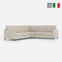 Design-Ecksofa 6-Sitzer 281x221cm in modernem Stoff Karay 18AG 