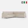 Design-Ecksofa 6-Sitzer 281x221cm in modernem Stoff Karay 18AG 