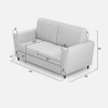 2-Sitzer Sofa, modernes Design, Stoffbezug, 172 cm, Yasel 140 