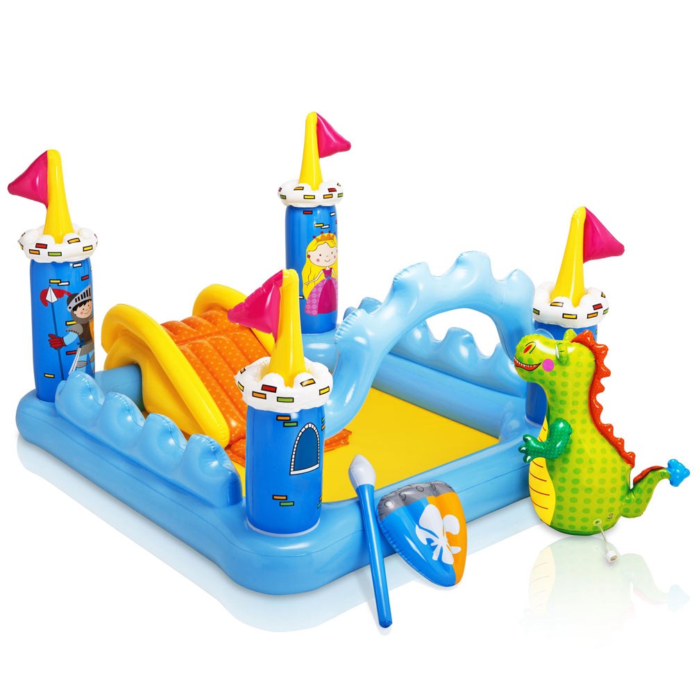 Intex 57138 Spielcentrum Fantasy Burg Aufblasbar Kinderpool Planschbecken Rutsche