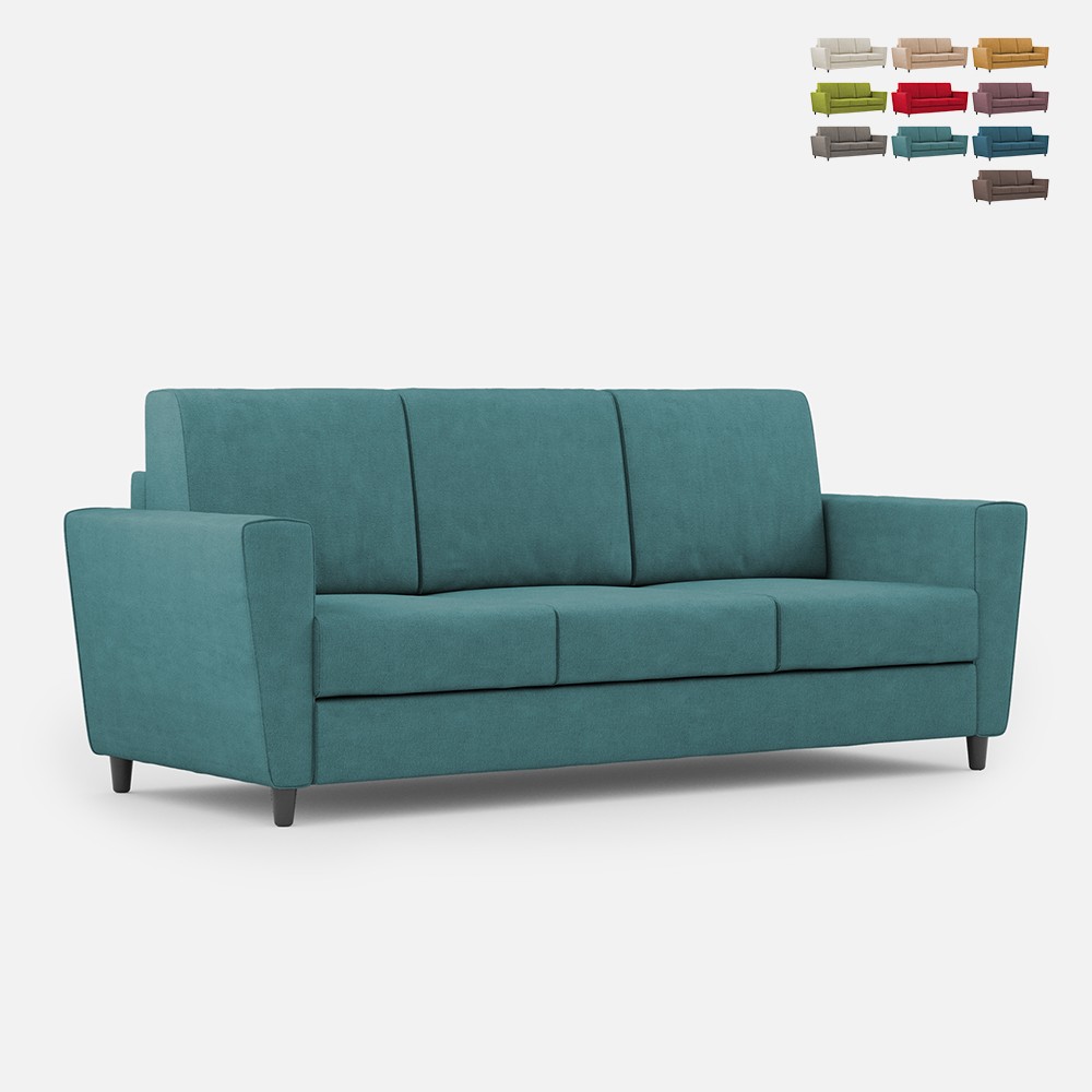 Elegantes modernes 3-Sitzer-Sofa aus Stoff 212cm Yasel 180