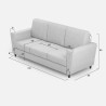 Elegantes modernes 3-Sitzer-Sofa aus Stoff 212cm Yasel 180 