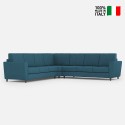 Großes modernes Ecksofa mit 7 Sitzplätzen aus Stoff 288x288cm Yasel 218AG 