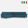 Großes modernes Ecksofa mit 7 Sitzplätzen aus Stoff 288x288cm Yasel 218AG 
