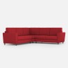 Ecksofa 5-Sitzer 248x248cm aus gepolstertem Stoff Yasel 14AG 