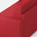 Ecksofa 5-Sitzer 248x248cm aus gepolstertem Stoff Yasel 14AG 