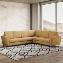 Ecksofa Wohnzimmer 6-Sitzer modern Stoff 288x248cm Yasel 18AG Maße