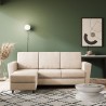 Moderner 3-Sitzer Stoffsofa 212cm mit Fußhocker Yasel 180P 