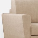 Moderner 3-Sitzer Stoffsofa 212cm mit Fußhocker Yasel 180P 