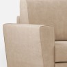 Moderner 3-Sitzer Stoffsofa 212cm mit Fußhocker Yasel 180P 