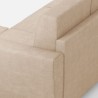 Moderner 3-Sitzer Stoffsofa 212cm mit Fußhocker Yasel 180P 