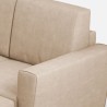Moderner 3-Sitzer Stoffsofa 212cm mit Fußhocker Yasel 180P 