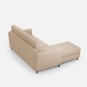 Moderne 3-Sitzer-Stoffsofa 212cm Hocker Fußablage Yasel 180P 