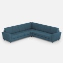 Großes modernes Ecksofa mit 7 Sitzplätzen aus Stoff 288x288cm Yasel 218AG 