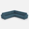 Großes modernes Ecksofa mit 7 Sitzplätzen aus Stoff 288x288cm Yasel 218AG 