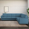 Großes modernes Ecksofa mit 7 Sitzplätzen aus Stoff 288x288cm Yasel 218AG 