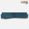 Großes modernes Ecksofa mit 7 Sitzplätzen aus Stoff 288x288cm Yasel 218AG Aktion